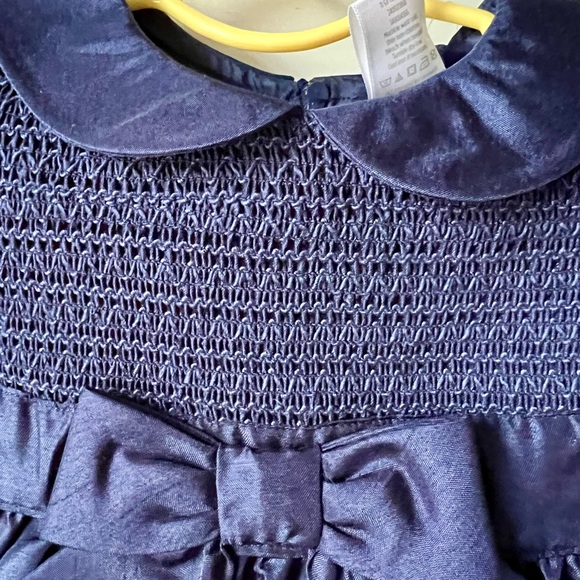 NWT Gymboree Navy Smocked Dress 6-12 months - Picture 2 of 6